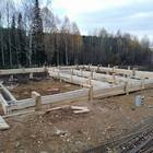 Фундамент на забивных ж/б сваях с бетонным ростверком для двухэтажного каркасного дома в деревне Макарово, Удмуртия от компании 35FS