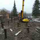 Фундамент на забивных ж/б сваях для кирпичного дома в г/п  Сосновское, СНТ Родники, 8-я линия уч 272,  Приозерский район Ленинградской области от компании 35FS