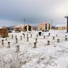 Фундамент на забивных ж/б сваях с обвязкой брусом для дома из оцилиндрованного бревна в КП Ближняя Усадьба, Удмуртия от компании 35FS