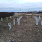 Фундамент для двухэтажного дома из бруса с пристроенными гаражом и баней, навесами, крыльцом в пос. Слобода вольная, Томской области