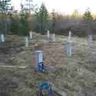 Фундамент на забивных ж/б сваях для бани из бруса в деревне Юрки, Кингисеппский район Ленинградской области от компании 35FS