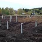 Фундамент на забивных ж/б сваях с бетонным ростверком для двухэтажного каркасного дома в деревне Макарово, Удмуртия от компании 35FS