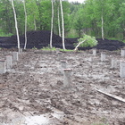 Фундамент на забивных ж/б сваях для каркасного дома в поселке Горный Щит, Екатеринбург от компании 35FS