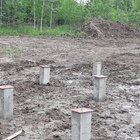 Фундамент на забивных ж/б сваях для каркасного дома в поселке Горный Щит, Екатеринбург от компании 35FS