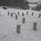 Фундамент на забивных ж/б сваях для бани из бруса в СНТ Калининец 4, Екатеринбург от компании 35FS