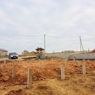 Фундамент на забивных ж/б сваях с бетонным ростверком для дома из газоблока с облицовкой кирпичом в КП Тихие Зори, Ижевск от компании 35FS