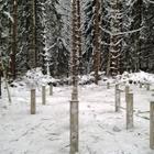 Фундамент на забивных ж/б сваях для каркасного дома в деревне Криушкино Переславского района Ярославской области от компании 35FS