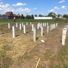 Фундамент на жб забивных сваях под баню из профилированного бруса