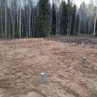 Фундамент на забивных ж/б сваях с обвязкой брусом для каркасного дома в деревне Починок Вожойский, Ижевск от компании 35FS