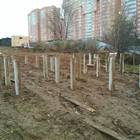 Фундамент на забивных ж/б сваях для деревянного дома в городе Видное Московской области от компании 35FS