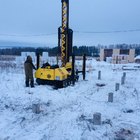 Фундамент на забивных ж/б сваях с обвязкой брусом для дома из оцилиндрованного бревна в КП Ближняя Усадьба, Удмуртия от компании 35FS