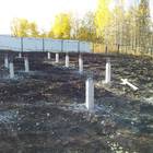 Фундамент на забивных ж/б сваях с бетонным ростверком для двухэтажного каркасного дома в деревне Макарово, Удмуртия от компании 35FS