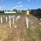 Фундамент на жб забивных сваях под баню из профилированного бруса