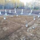 Фундамент на забивных ж/б сваях с бетонным ростверком для двухэтажного каркасного дома в деревне Макарово, Удмуртия от компании 35FS