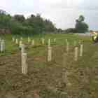 Фундамент на забивных ж/б сваях для дома из бруса в МО, Сергиево-Посадском районе, Шеметово от компании 35FS