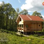 фундамент на забивных ж/б сваях для бани из профилированного бруса в Тверской области от компании 35FS