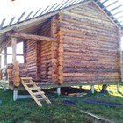 Фундамент на забивных ж/б сваях для дома из бревна в деревне Березина Тверской области от компании 35FS