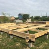 Фундамент на забивных ж/б сваях для дома из бруса в поселке под Вологдой от компании 35FS
