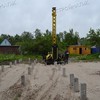 Фундамент на забивных ж/б сваях для каркасного дома в садоводстве Искра Ленинградской области от компани 35FS
