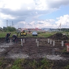 Свайный фундамент для кирпичного дома на жб сваях с ростверком в Липецке от компании 35FS