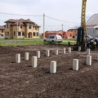 Фундамент на забивных ж/б сваях с бетонным ростверком для дома из кирпича в городе Липецке от компании 35FS