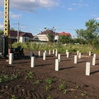 Фундамент на забивных ж/б сваях с бетонным ростверком для кирпичного дома в селе Елецкое Липецкой области от компании 35FS