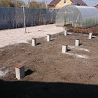 Фундамент для бани-бочки на забивных ж/б сваях