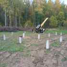 Фундамент на забивных ж/б сваях для каркасного дома в дачном поселке "Филиппины" Московской области от компании 35FS