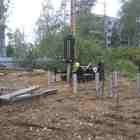 Фундамент на забивных ж/б сваях для деревянного каркасного дома в поселке Ильинский Московской области от компании 35FS