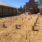Фундамент на забивных ж/б сваях для дома из бруса в городе Череповце от компании 35FS