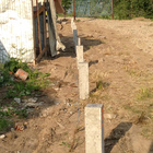 Фундамент на забивных ж/б сваях для забора в городе Новосибирск, НСО, поселок Обь, СНТ Медтехника от компании 35FS