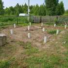 Фундамент на забивных ж/б сваях для бани из бруса с террасой в поселке Родионово Томской области от компании 35FS