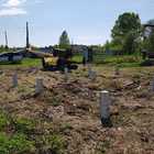 Фундамент на забивных ж/б сваях для дома из бруса в селе Большежирово Томской области от компании 35FS