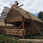 Фундамент на забивных ж/б сваях для бани из бревна в Череповецком районе от компании 35FS