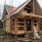 Фундамент на забивных ж/б сваях для бани из бруса в деревне Нова Череповецкого района от компании 35FS