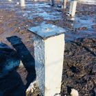 Фундамент на забивных ж/б сваях для бани из профилированного бруса в Новосибирской области от компании 35FS