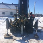 Фундамент на забивных ж/б сваях для дома из бруса в селе Сущево Костромской области от компании 35FS