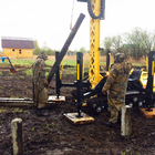 Фундамент на забивных ж/б сваях для дома из бруса в поселке Горный Щит, Екатеринбург от компании 35FS