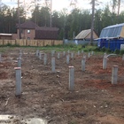 Фундамент на забивных ж/б сваях для каркасного дома в поселке Верхнее Дуброво, Екатеринбург от компании 35FS