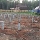 Фундамент на забивных ж/б сваях для каркасного дома в поселке Верхнее Дуброво, Екатеринбург от компании 35FS