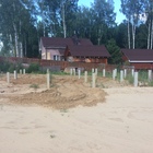 Фундамент на забивных ж/б сваях для деревянного каркасного дома в поселке Лунево Костромской области от компании 35FS