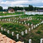 Фундамент на забивных ж/б сваях с бетонным ростверком для кирпичного дома в поселке Морской, Новосибирск от компании 35FS