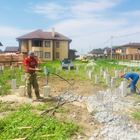 Фундамент на забивных ж/б сваях с бетонным ростверком для кирпичного дома в поселке Морской, Новосибирск от компании 35FS