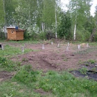Фундамент на забивных ж/б сваях для маленького дома из бруса в городе Новосибирск, НСО, поселок Рыбачий, СНТ Лира от компании 35FS