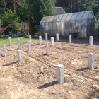 Фундамент на забивных ж/б сваях для дома из бревна поселок Плотниково, Новосибирский район, садоводческое товарищество Лесоустроитель от компании 35FS