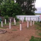 Фундамент на забивных ж/б сваях для бани из бруса с террасой в городе Новосибирск от компании 35FS