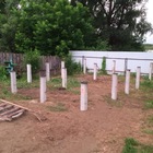 Фундамент на забивных ж/б сваях для бани из бруса с террасой в городе Новосибирск от компании 35FS