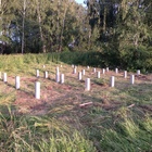 Фундамент на забивных ж/б сваях под каркасный дом с баней и террасой в городе Новосибирск, Искитимский район, деревня Сосновка от компании 35FS