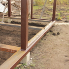 Фундамент на забивных ж/б сваях с обвязкой швеллером в селе Веденка Липецкой области от компании 35FS