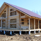 Фундамент для дома на забивных 5-ти метровых ж/б сваях в Ленинградской области от компании 35FS